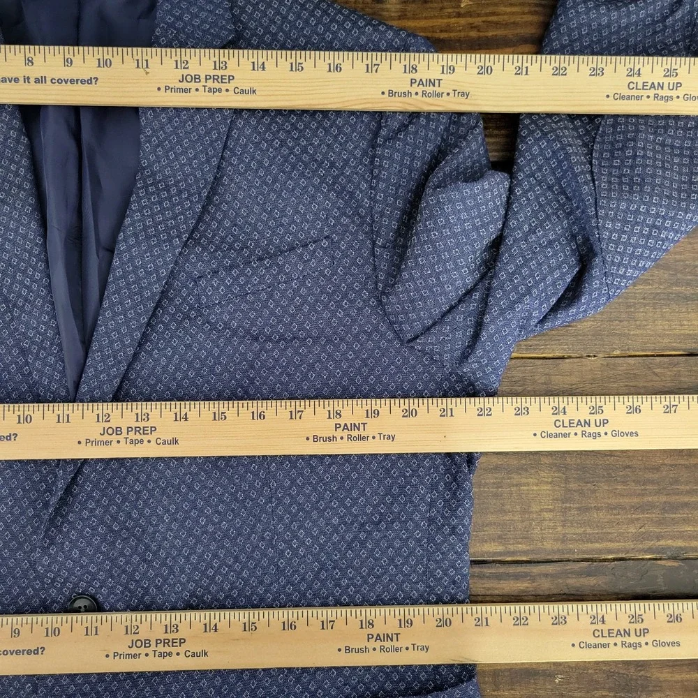 J.F Ferrar Men's Sport Coat‎ Blazer Two Button Blue Polyester Blend Size 42-44S